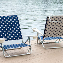 beach chairs on dock