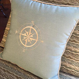 nautical toss pillow