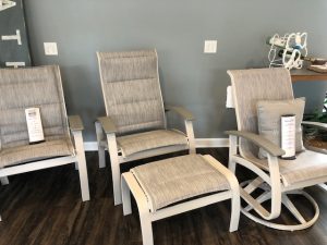 Belle Isle Padded Chair and Ottoman